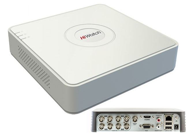 8cs 1MP, HDTVI/AHD/Analog DVR, HiWatch DS-H108G